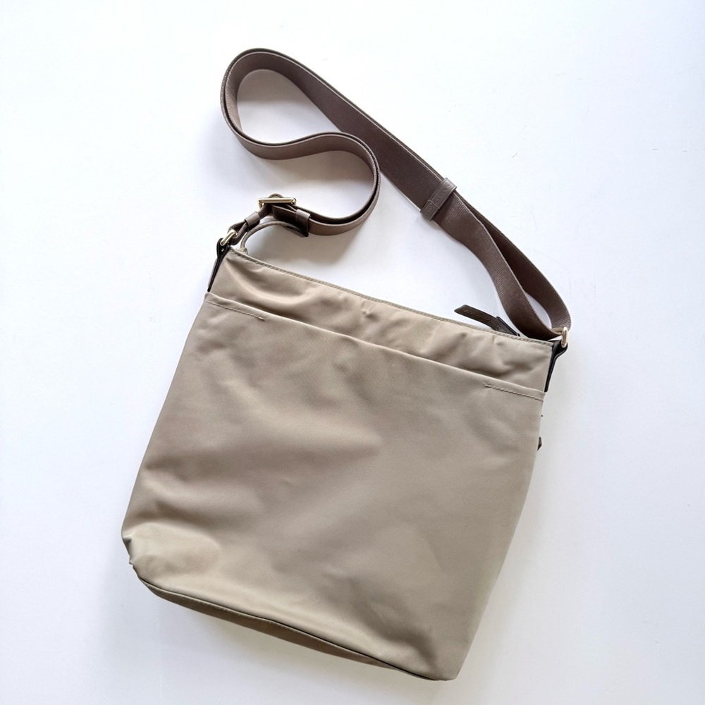 Tumi Voyageur Capri Crossbody Bag in Taupe / Beige / Khaki w/ Gold Hardware - Picture 4 of 16